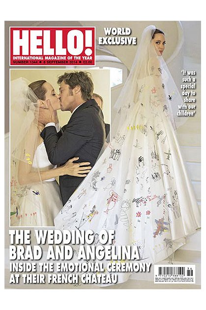 Анджелина Джоли продемонстрировала свое уникальное свадебное платье