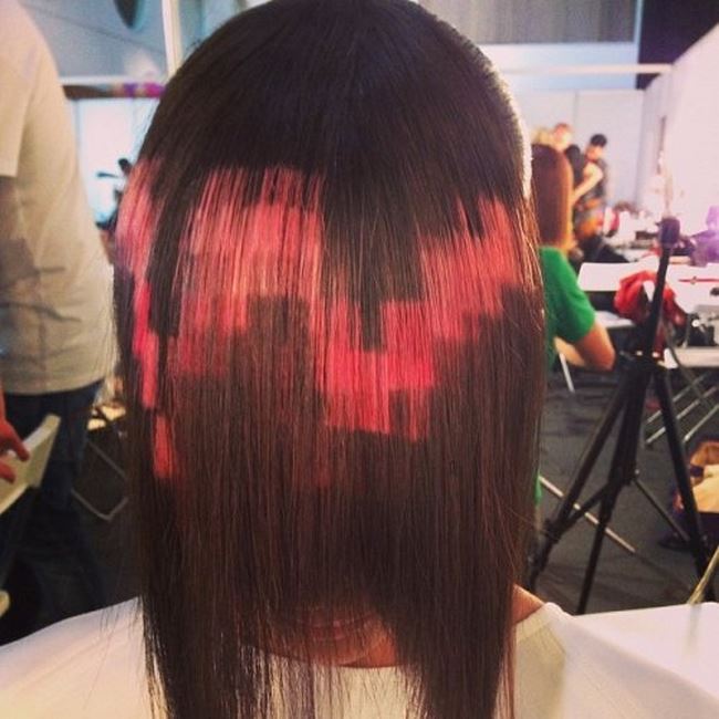 Новый тренд: пиксельное окрашивание волос (фото)