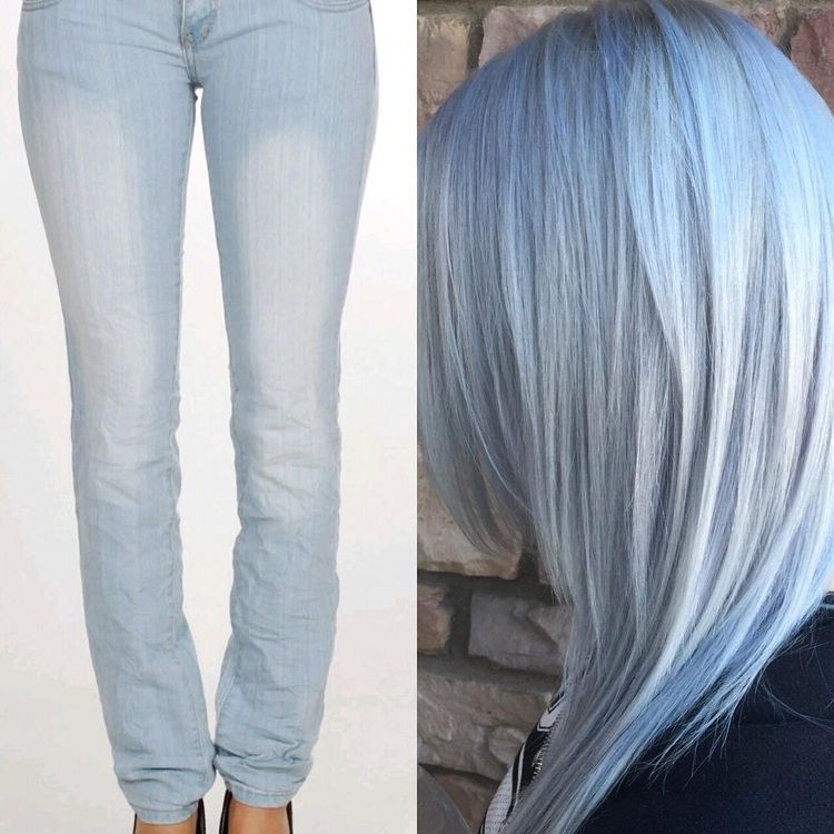Волосы под цвет джинсов — новый необычный тренд в окрашивании волос (фото)