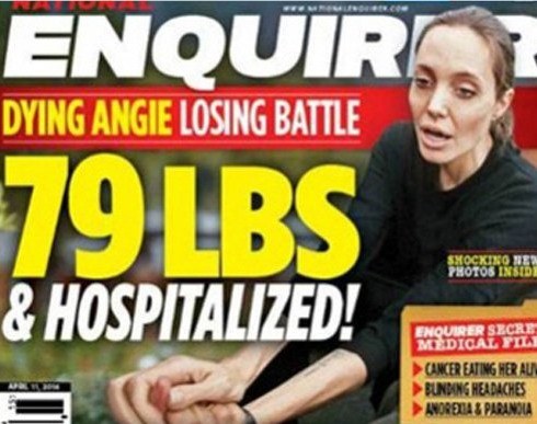 Анджелина Джоли смертельно больна и не может контролировать свой вес
