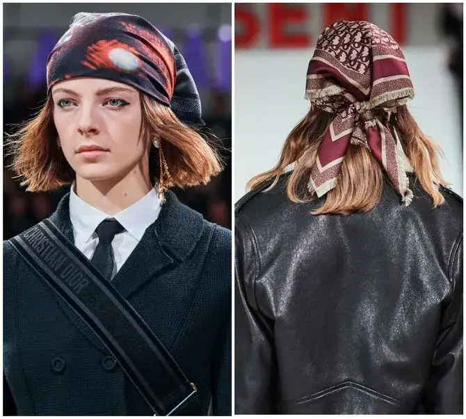 Платок на голову: как носить модный аксессуар зимы 2021